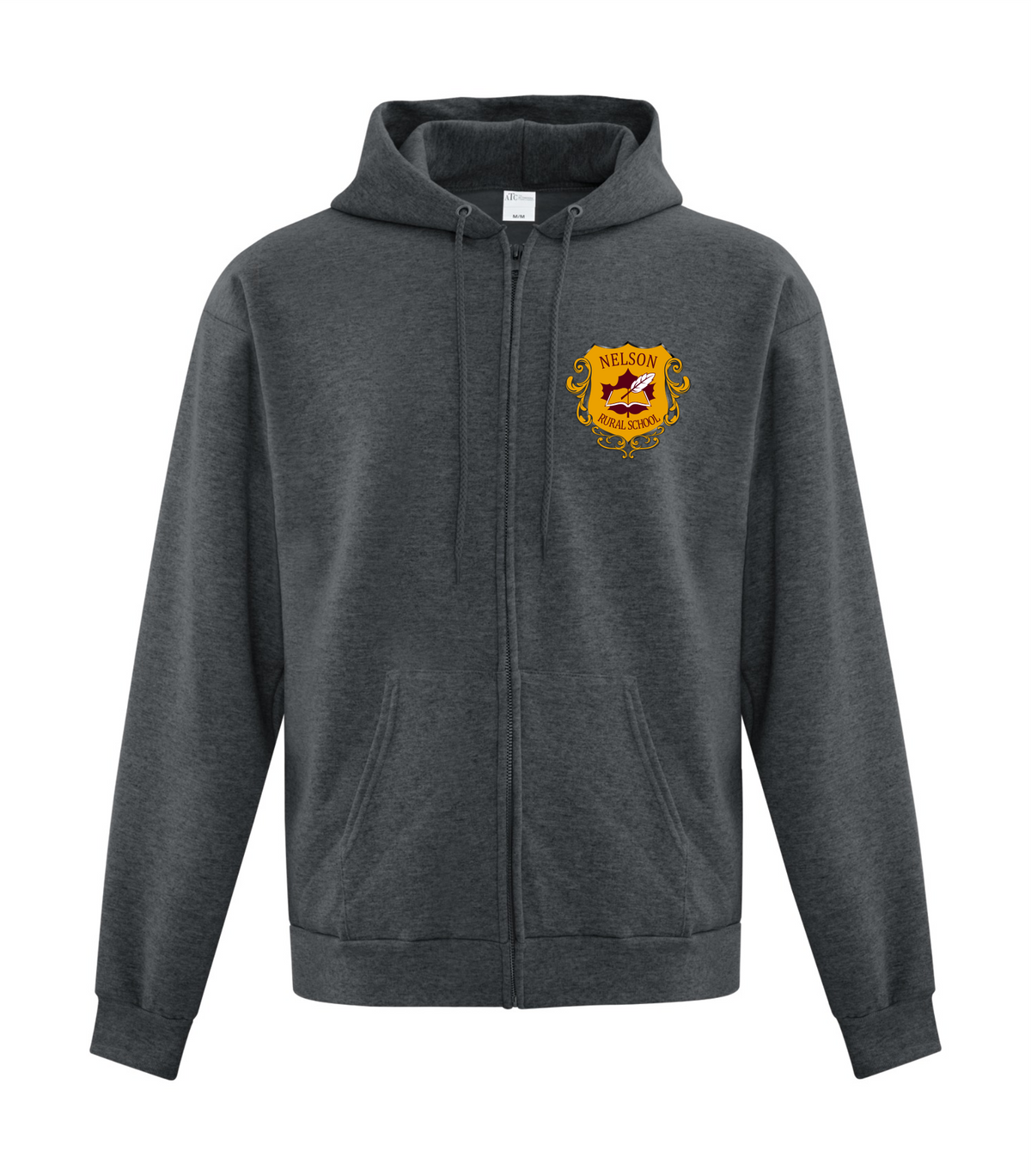 ATC Everyday Fleece Full ZIP Hoodie - Dark Heather - Nelson School 2026-27