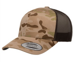 Snapback Hat - Meshback Retro Trucker Multicam - Yupoong YU6606