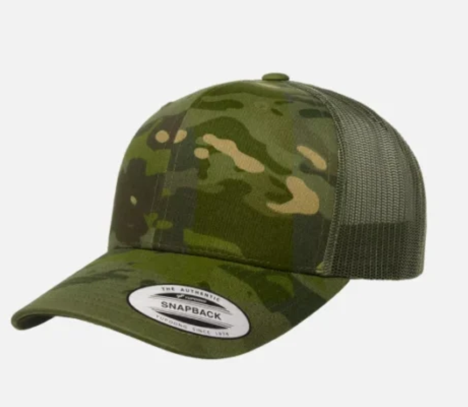 Snapback Hat - Meshback Retro Trucker Multicam - Yupoong YU6606