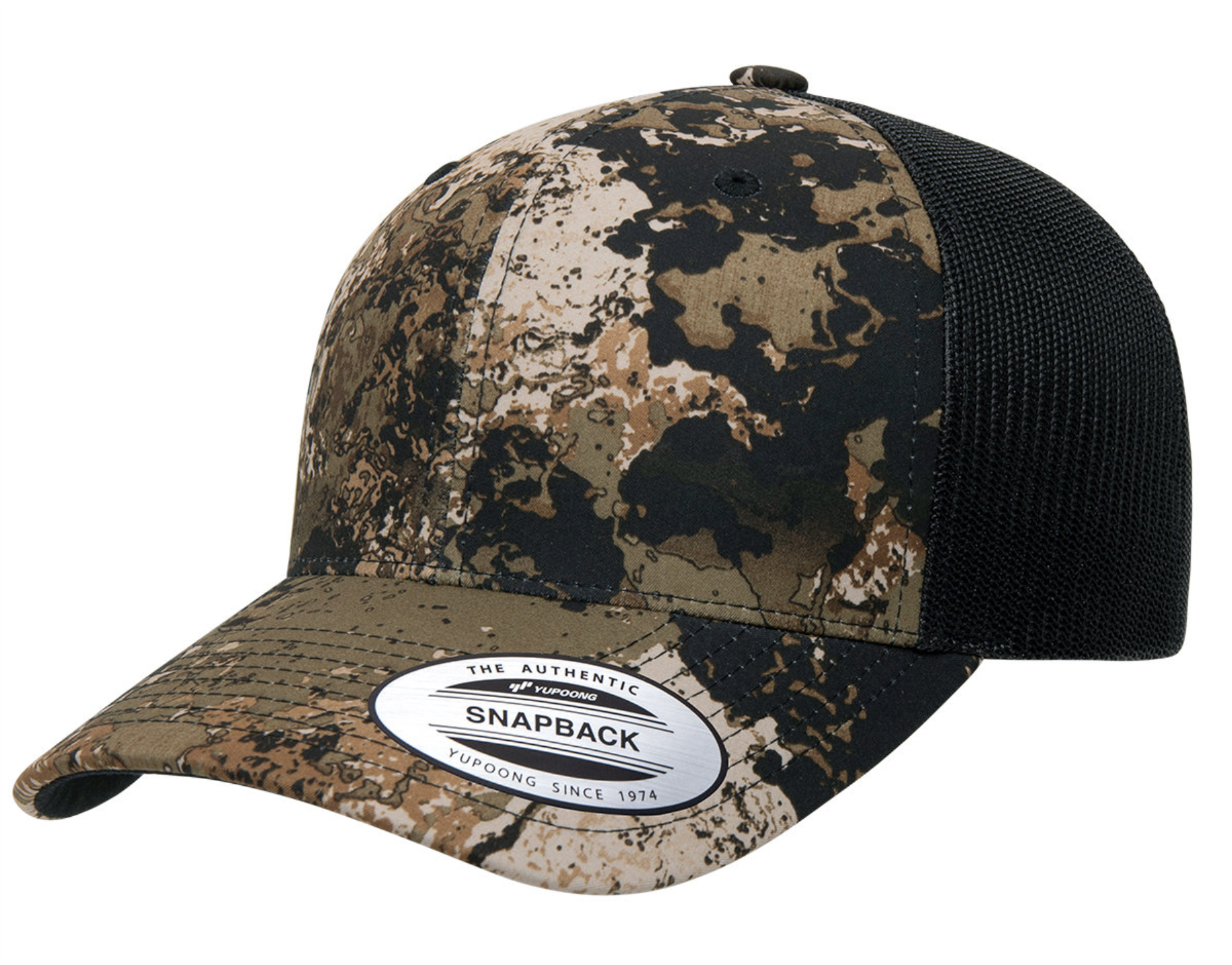 Snapback Hat - Meshback Retro Trucker Multicam - Yupoong YU6606
