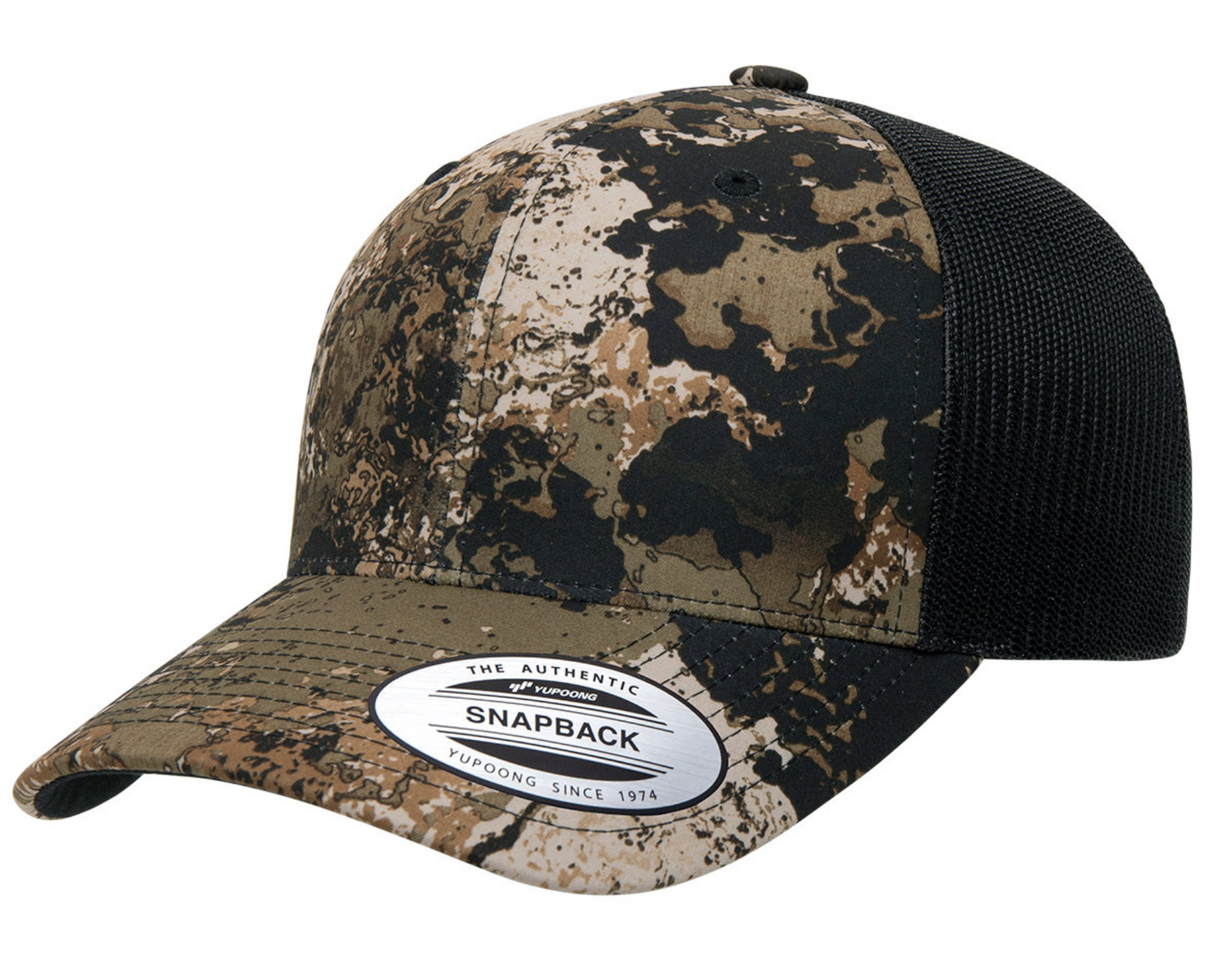 Snapback Hat - Meshback Retro Trucker Multicam - Yupoong YU6606