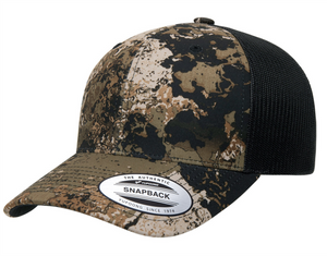 Snapback Hat - Meshback Retro Trucker Multicam - Yupoong YU6606