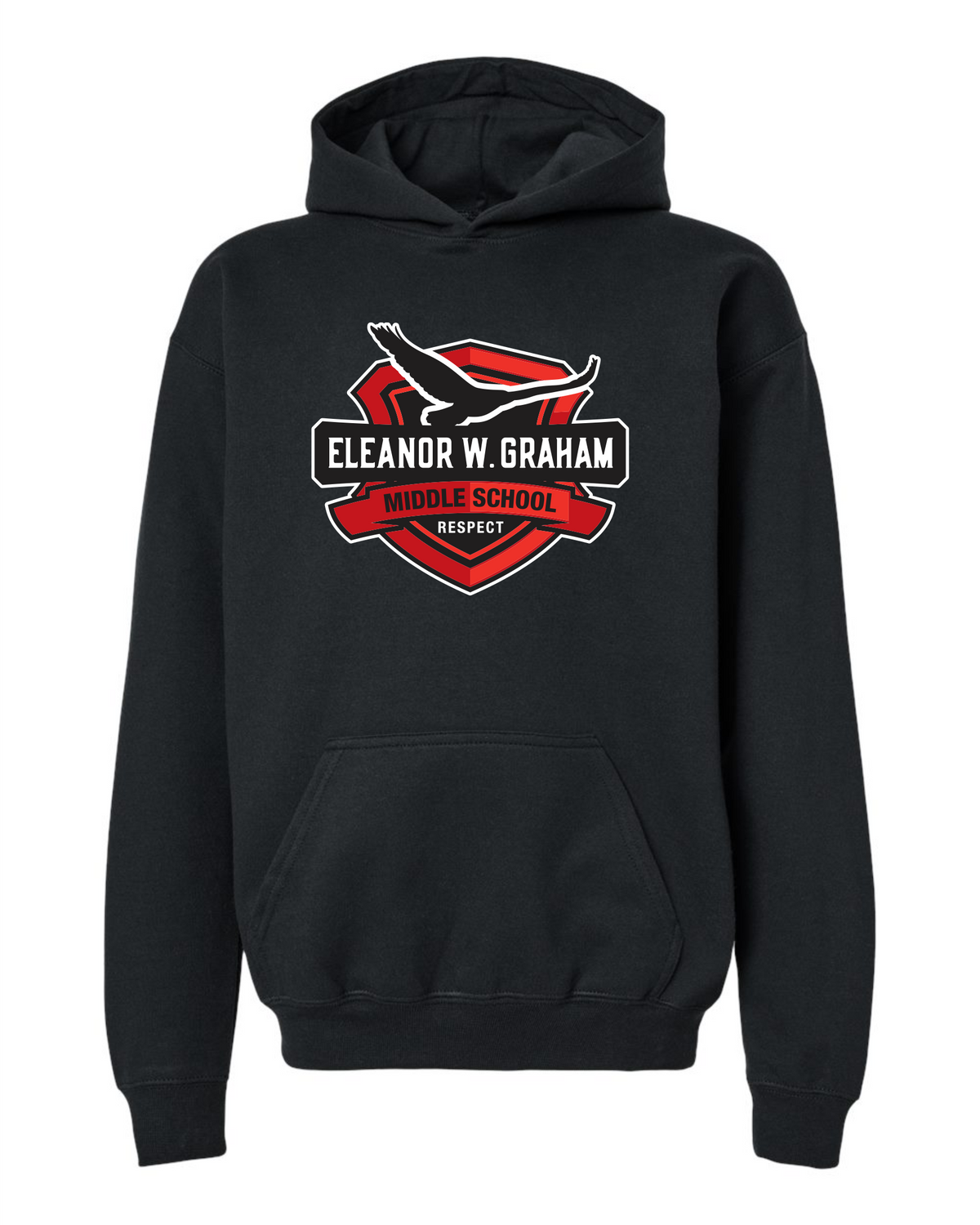 Grad Softstyle Hoodie - Black - Eleanor W. Graham School
