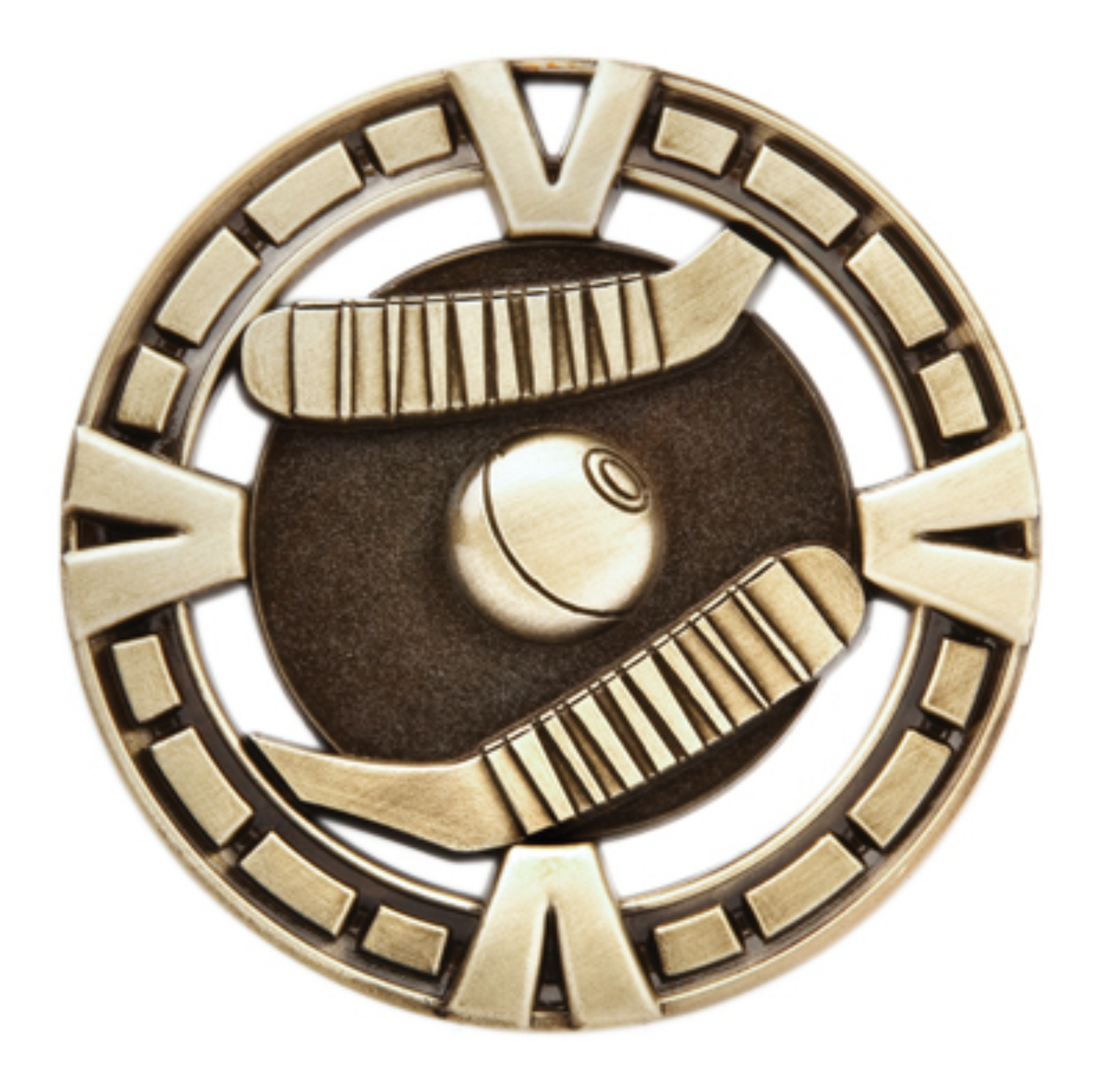 Apex Series Trophy with Varsity medal insert - Black/Gold 5’’