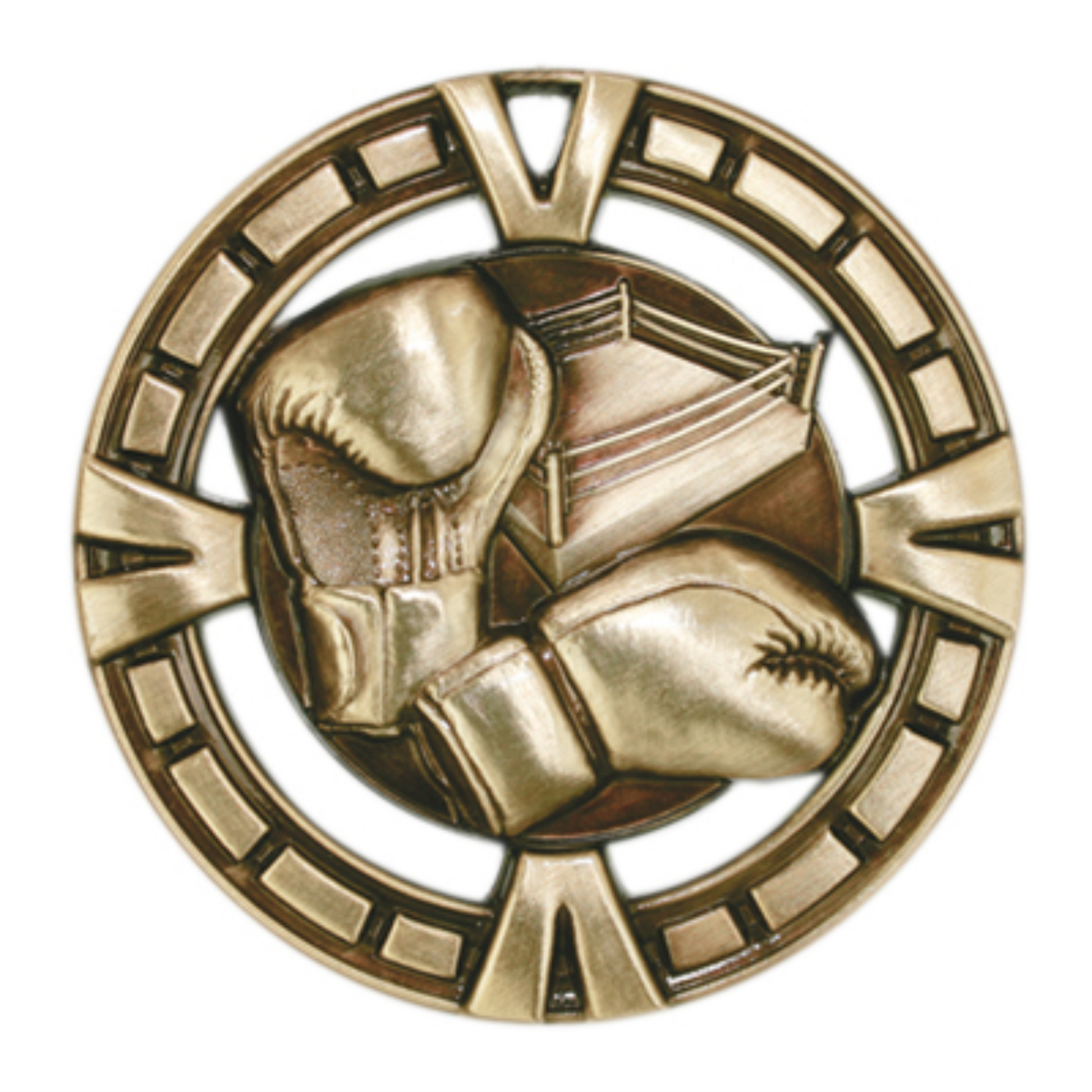 Apex Series Trophy with Varsity medal insert - Black/Gold 5’’