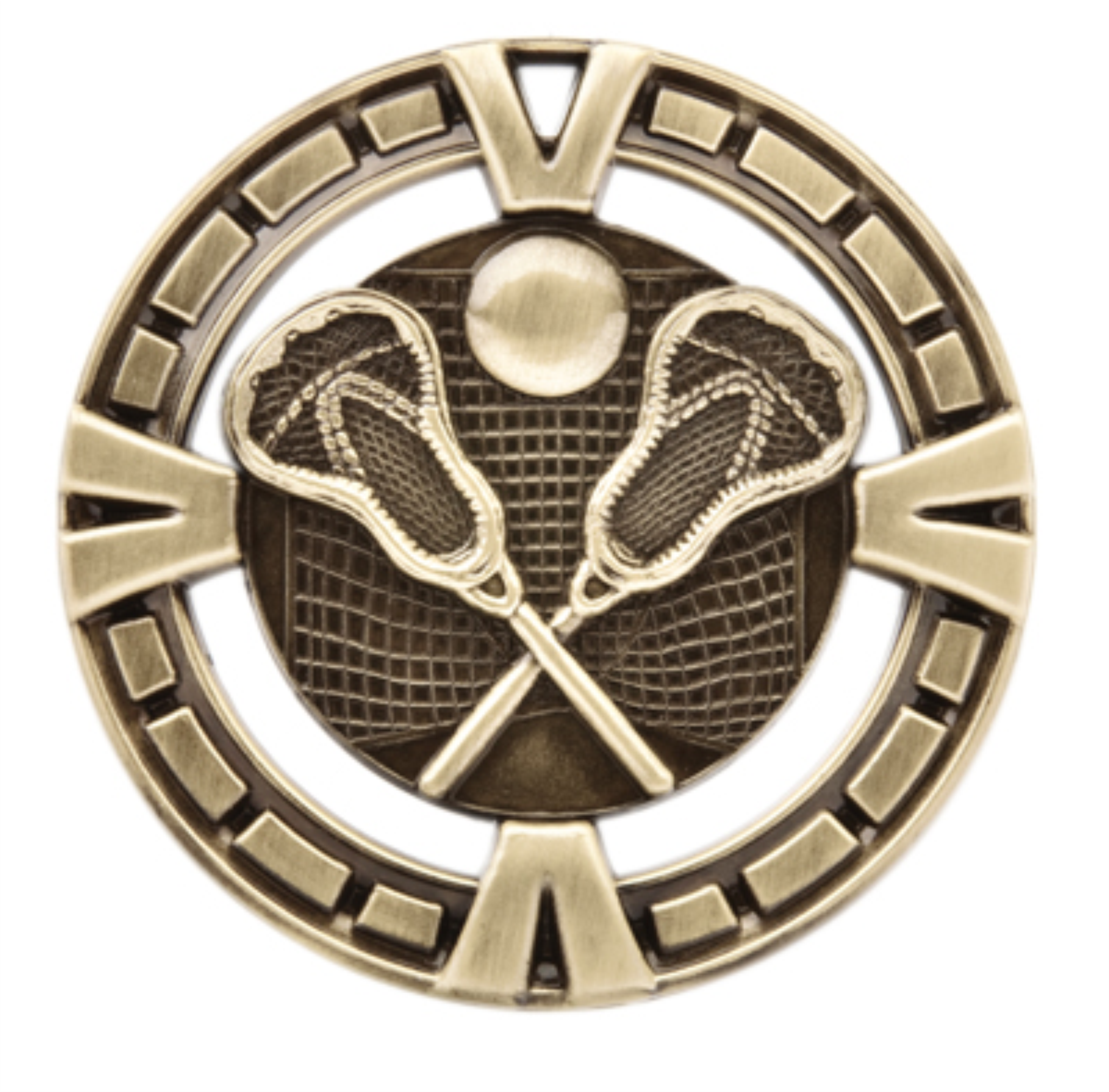 Apex Series Trophy with Varsity medal insert - Black/Gold 5’’