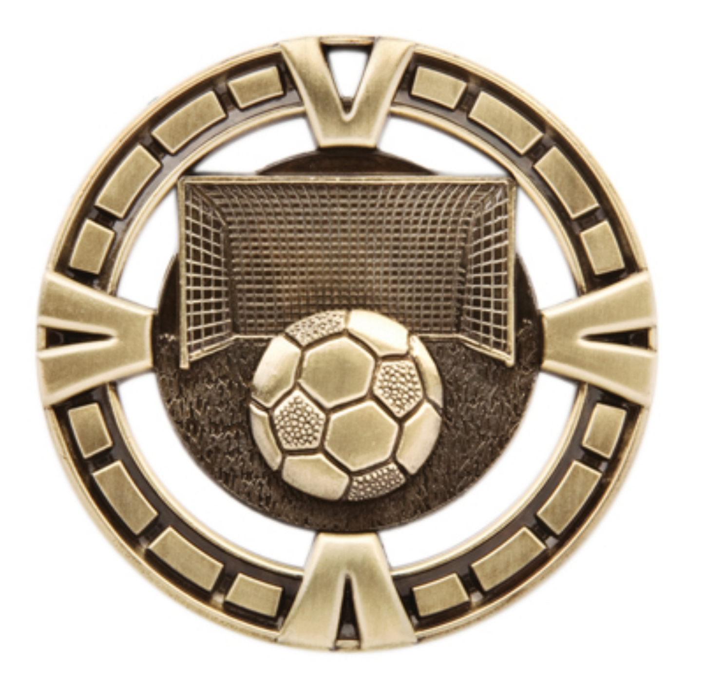 Apex Series Trophy with Varsity medal insert - Black/Gold 5’’