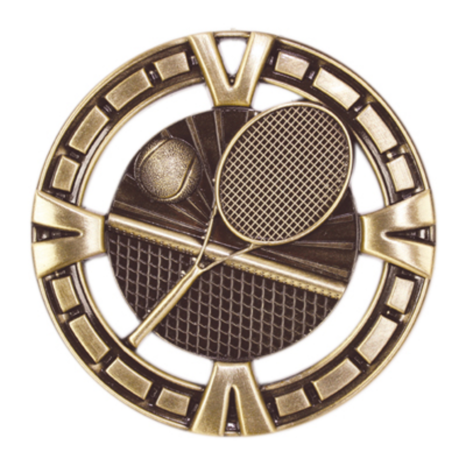 Apex Series Trophy with Varsity medal insert - Black/Gold 5’’