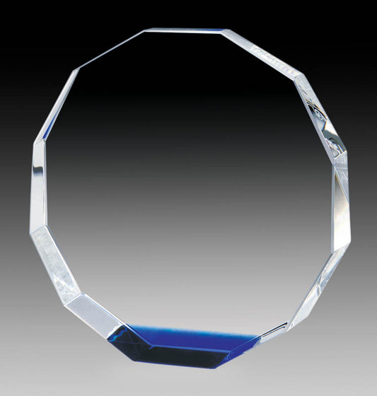 Crystal - Octagon With Blue Accent