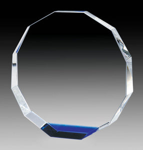 Crystal - Octagon With Blue Accent