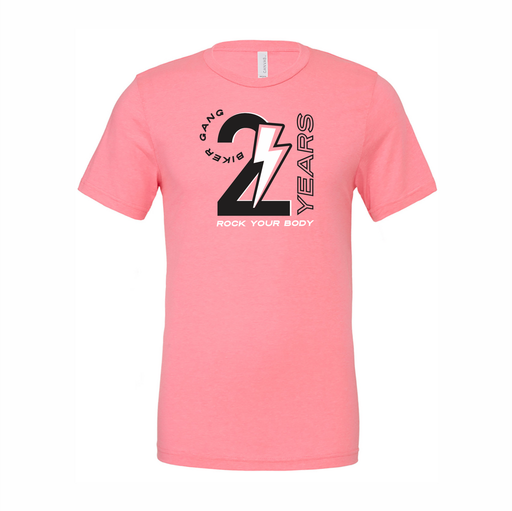 Rock Your Body - 2 Year Biker Gang - Bella Unisex Poly-Cotton Short-Sleeve T-Shirt - 3650
