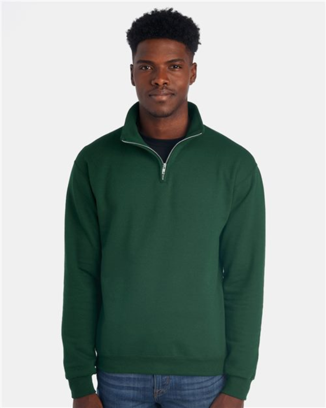 Nublend - Men’s Cadet Collar Quarter-Zip Sweatshirt - Jerzees 995MR