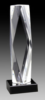 Executive Series - Acrylic Clear Pillar Beveled With Black Base