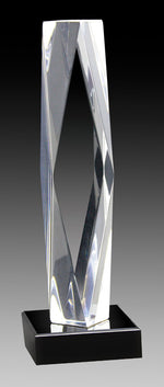 Executive Series - Acrylic Clear Pillar Beveled With Black Base