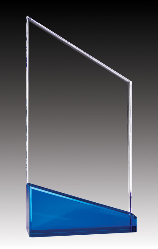Prism Series - Acrylic Clear Peak Blue & Gold Base