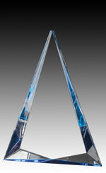 Prism Series - Acrylic Blue & Gold Foil Edge Pyramid