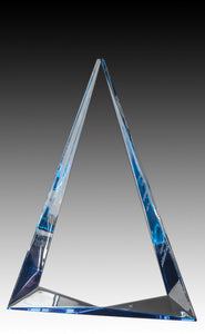 Prism Series - Acrylic Blue & Gold Foil Edge Pyramid