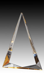 Prism Series - Acrylic Blue & Gold Foil Edge Pyramid
