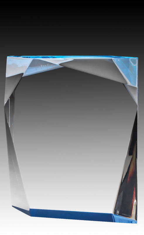 Prism Series - Acrylic Blue & Gold Foil Edge Block