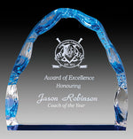 Prism Series - Acrylic Clear Iceberg Blue & Gold Foil Base