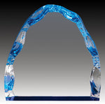 Prism Series - Acrylic Clear Iceberg Blue & Gold Foil Base