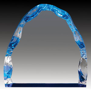 Prism Series - Acrylic Clear Iceberg Blue & Gold Foil Base
