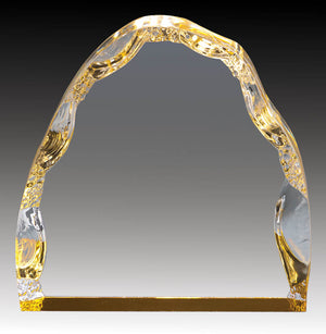 Prism Series - Acrylic Clear Iceberg Blue & Gold Foil Base