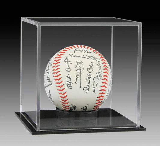 Ball Display Cases - Acrylic Display Case Baseball Clear / Black