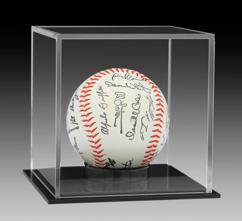 Ball Display Cases - Acrylic Display Case Baseball, Clear / Black