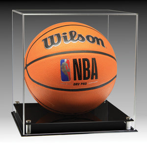 Ball Display Cases - Acrylic Display Case Basketball, Clear / Black