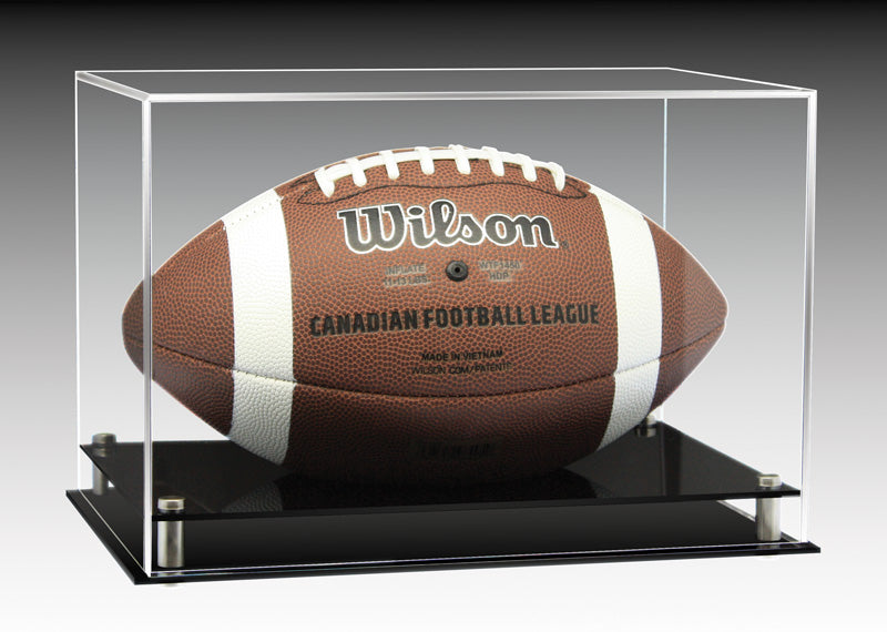 Ball Display Cases - Acrylic Display Case Football, Clear / Black