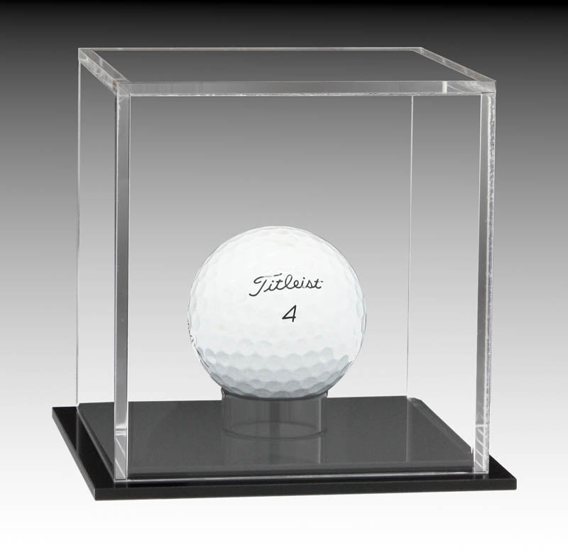 Ball Display Cases - Acrylic Display Case Golf Ball, Clear / Black – River  Signs