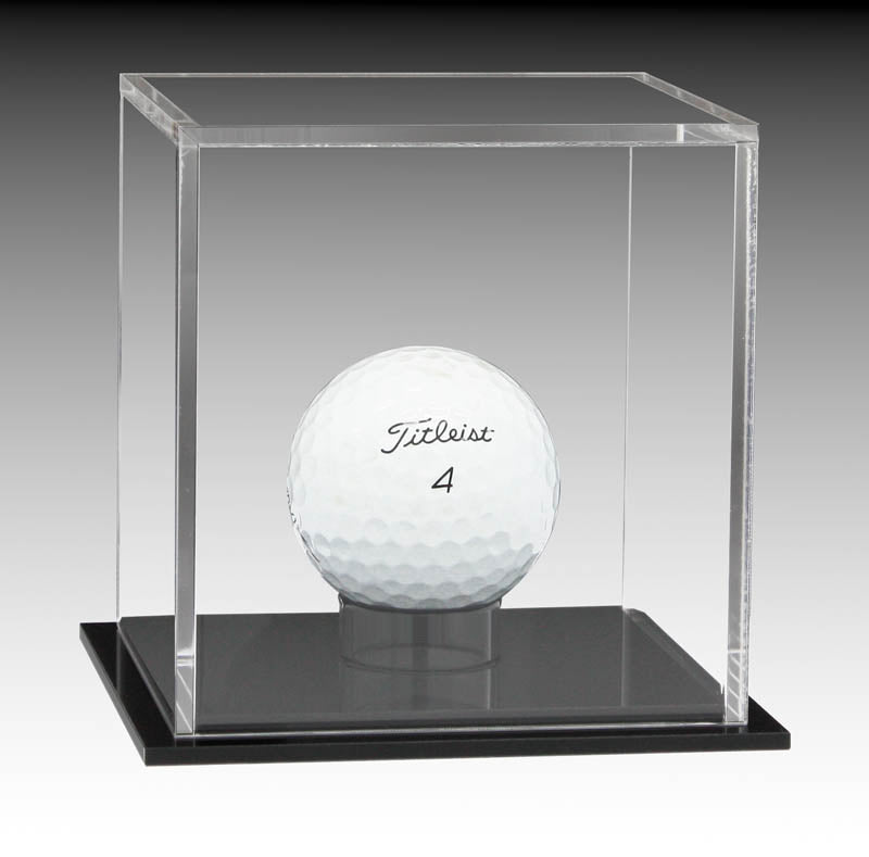 Ball Display Cases - Acrylic Display Case Golf Ball, Clear / Black