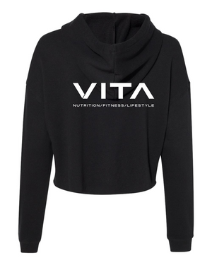 VITA - Black Crop Hoodie