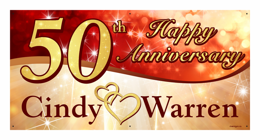 Anniversary Banner - Cindy & Warren