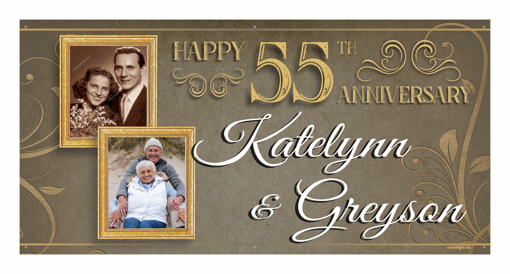 Anniversary Banner - Katelynn & Greyson (with 2 Photos)