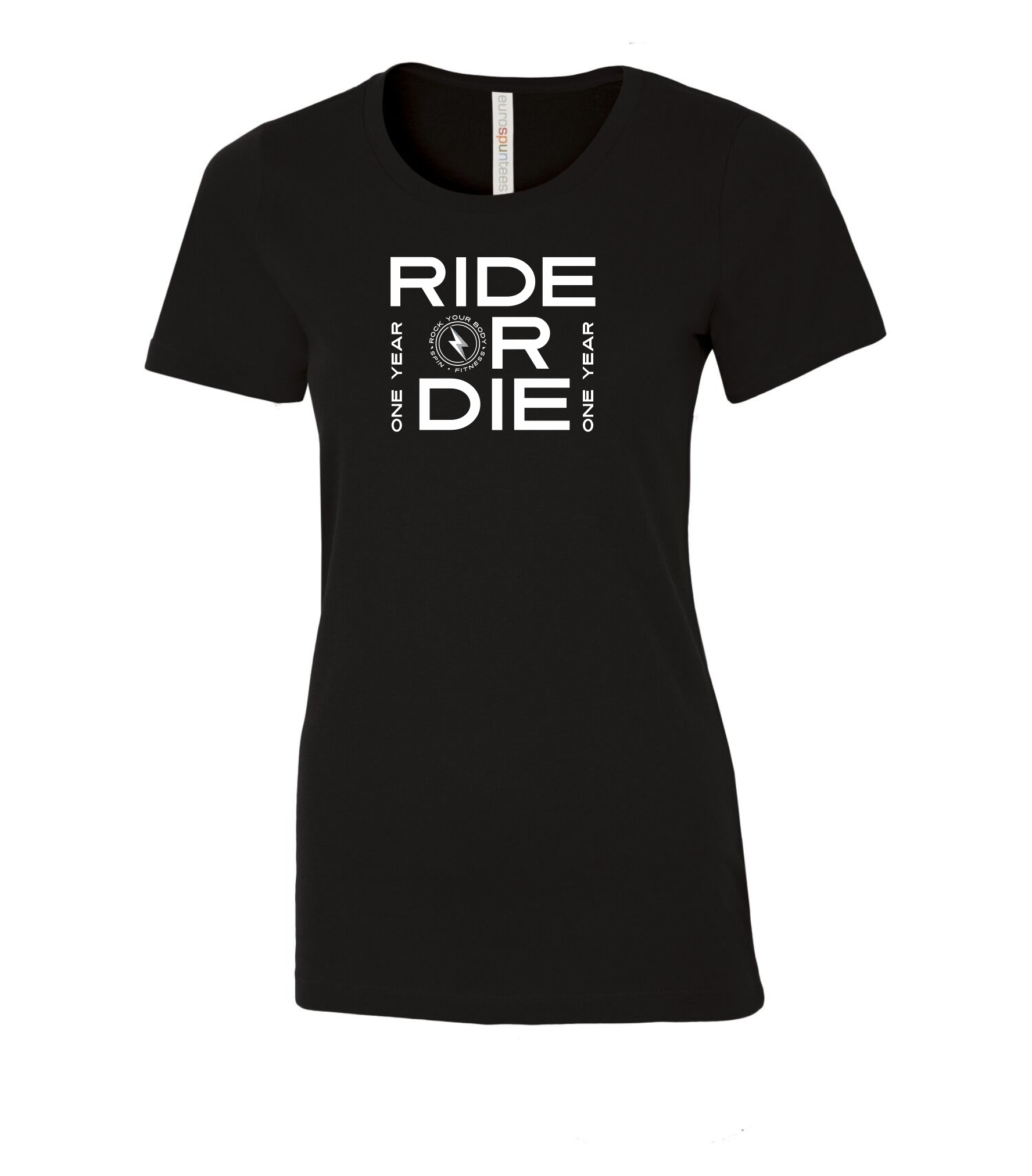 Ride or Die - Ladies Ring Spun Black Cotton T-Shirt