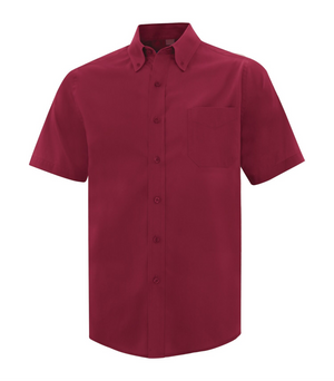 Adult Dress Shirt Rich Red - Short Sleeve - D6021