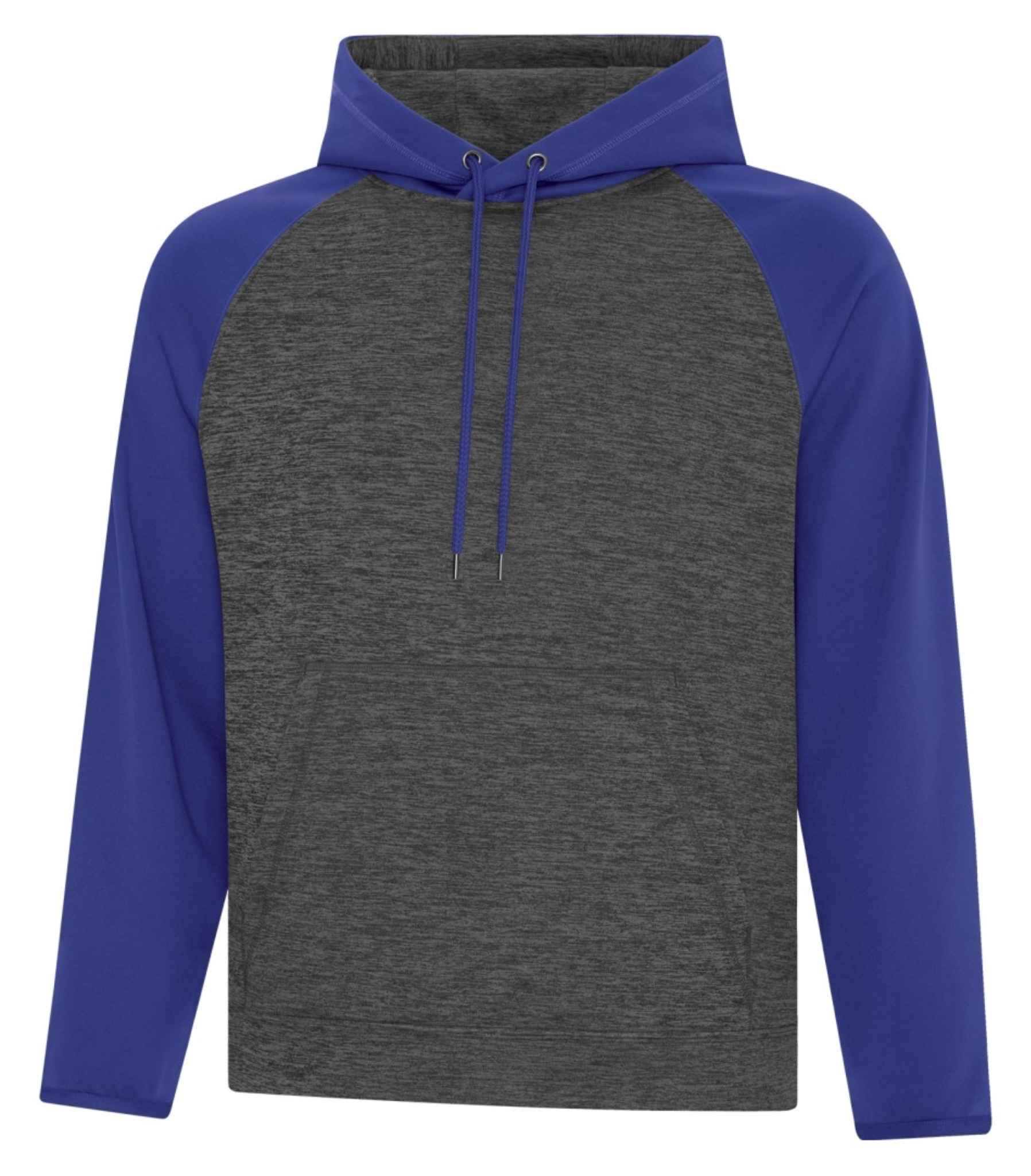 Charcoal Dynamic_True Royal Blue Adult Hoodie - Polyester - ATC F2047