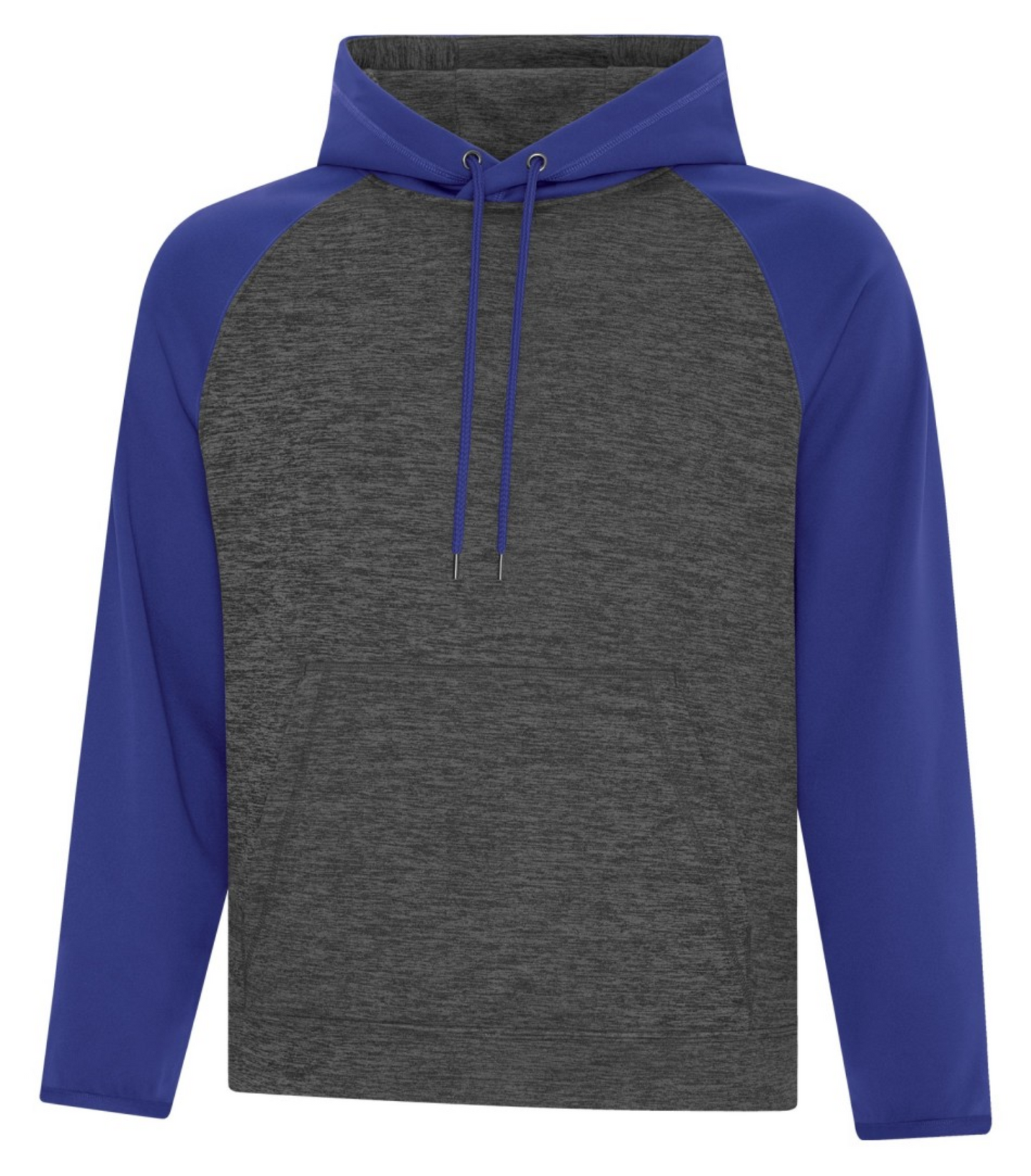 Charcoal Dynamic_True Royal Blue Adult Hoodie - Polyester - ATC F2047