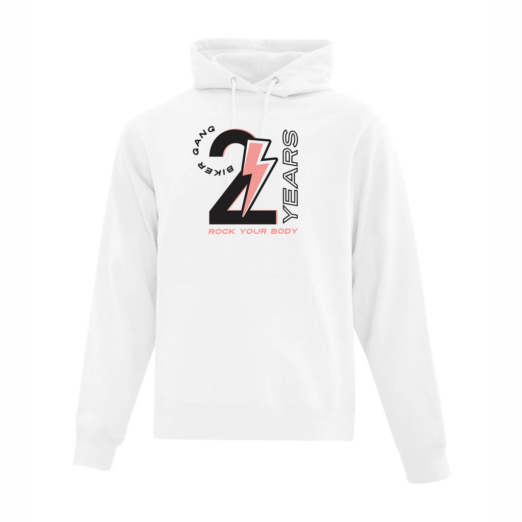 Rock Your Body - 2 Year Biker Gang - Everyday Fleece Hooded Sweatshirt White - ATCF2500