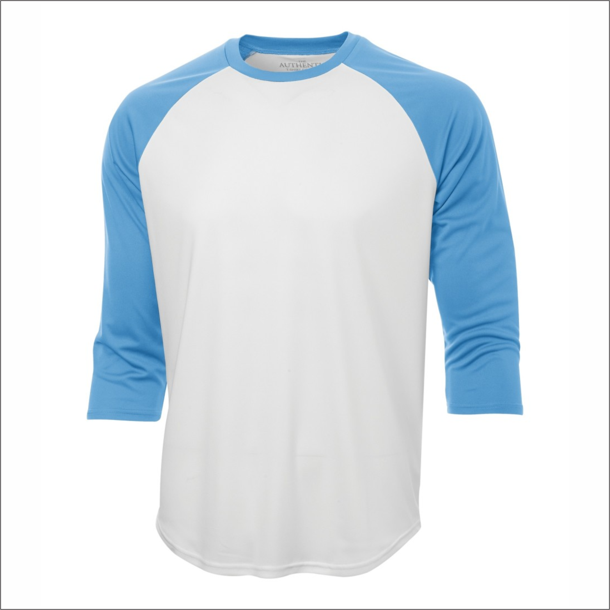 Adult Baseball Shirt White-Carolina Blue