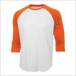 Adult Baseball Shirt - Polyester Deep Orange