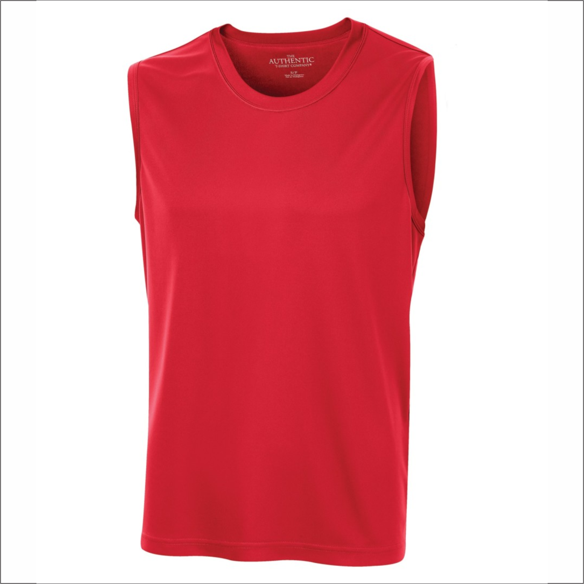 Red Solid Sleeveless Shirt 