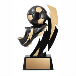 Soccer Ball & Shoe - Flash Figurine - Resin - 5 3/4"