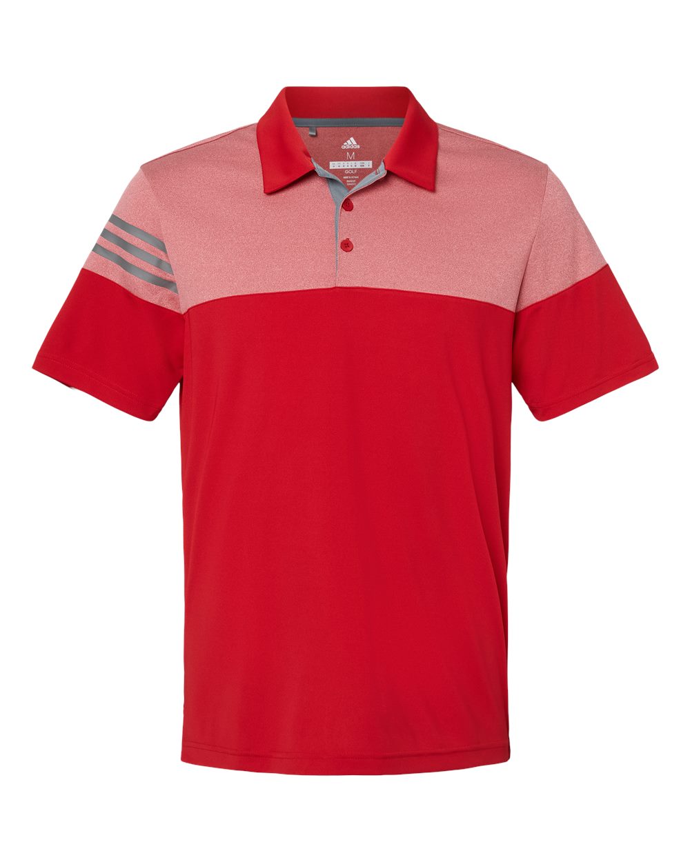 Heathered 3-Stripes Colorblocked Men’s Polo - Adidas A213