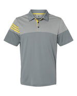 Heathered 3-Stripes Colorblocked Men’s Polo - Adidas A213