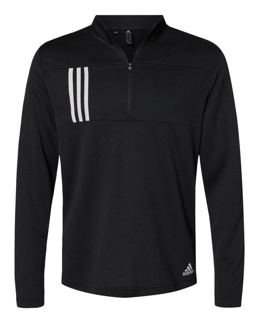 3-Stripes Double Knit Quarter-Zip Men’s Pullover - Adidas A482