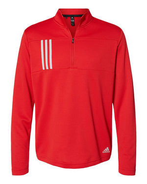 3-Stripes Double Knit Quarter-Zip Men’s Pullover - Adidas A482