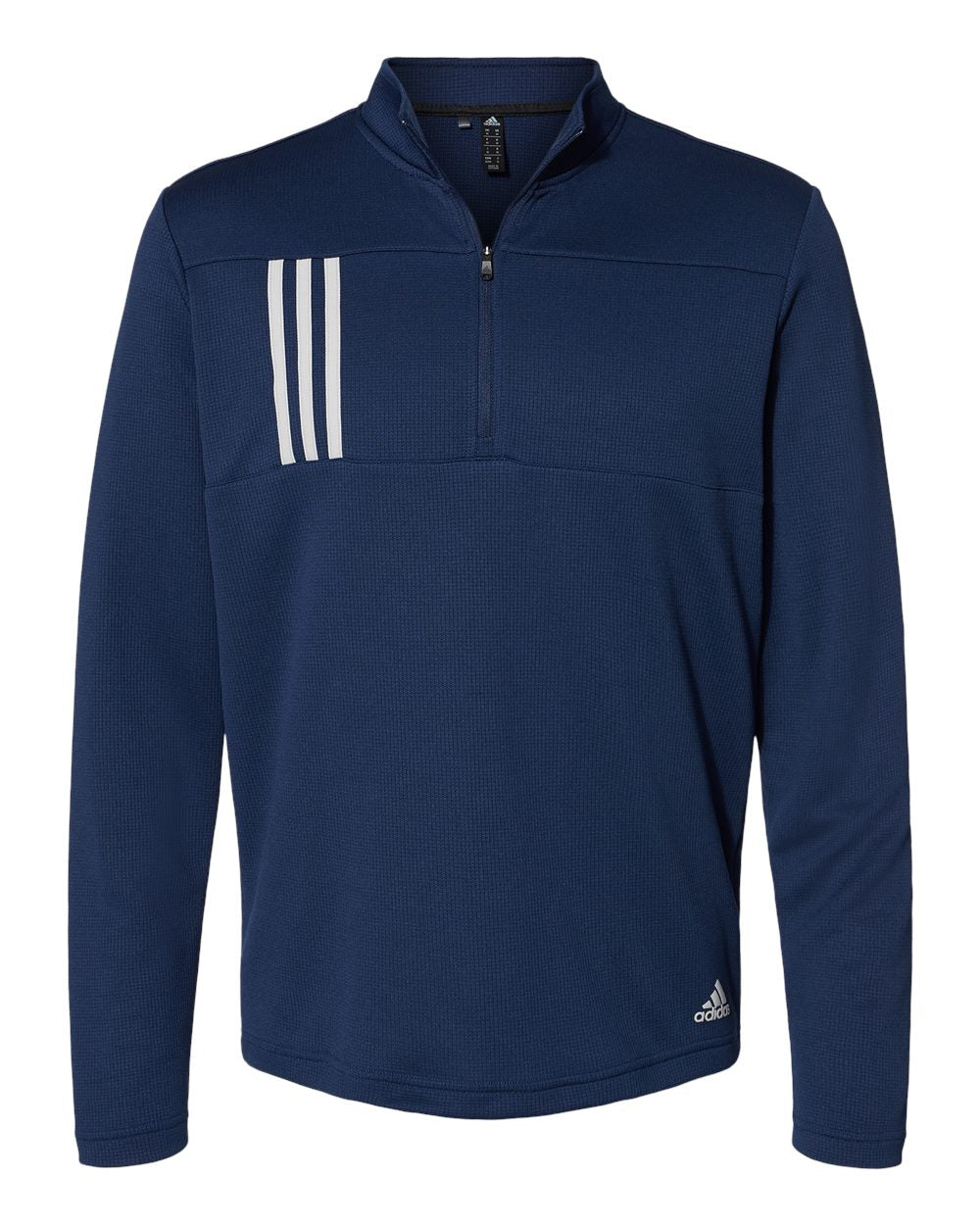 3-Stripes Double Knit Quarter-Zip Men’s Pullover - Adidas A482